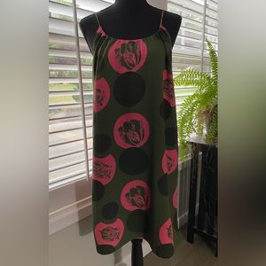 Tucker for Target Green and Pink Floral Shift Dress. Size M.